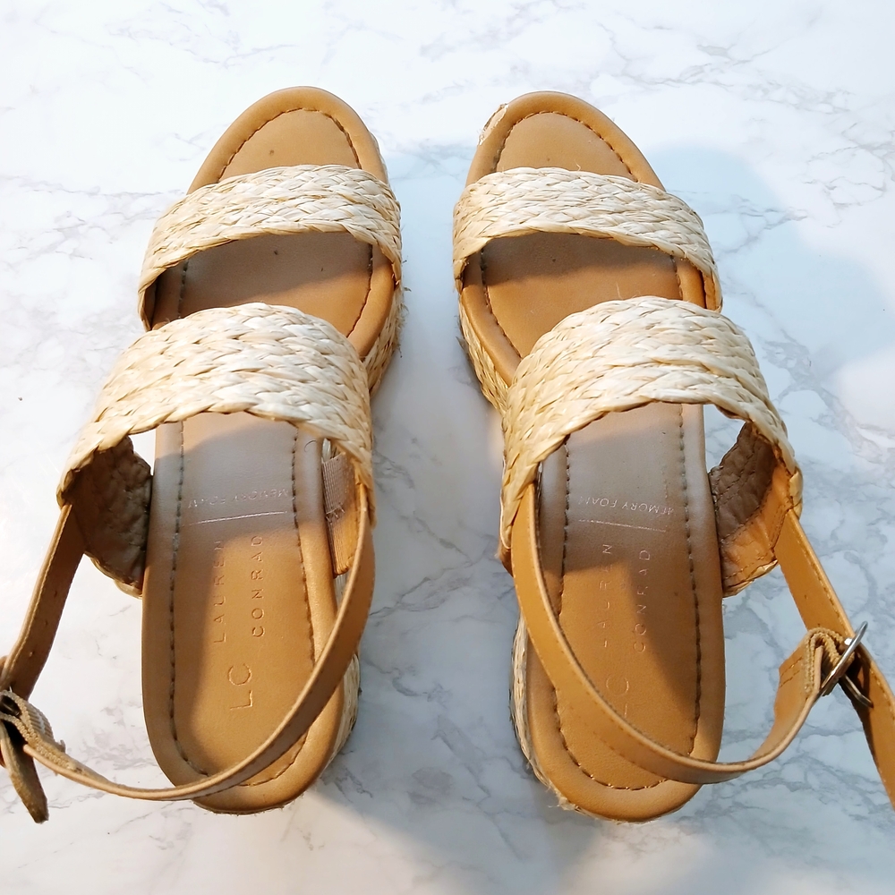 LC Lauren Conrad Tan Espadrille Flats
